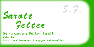 sarolt felter business card